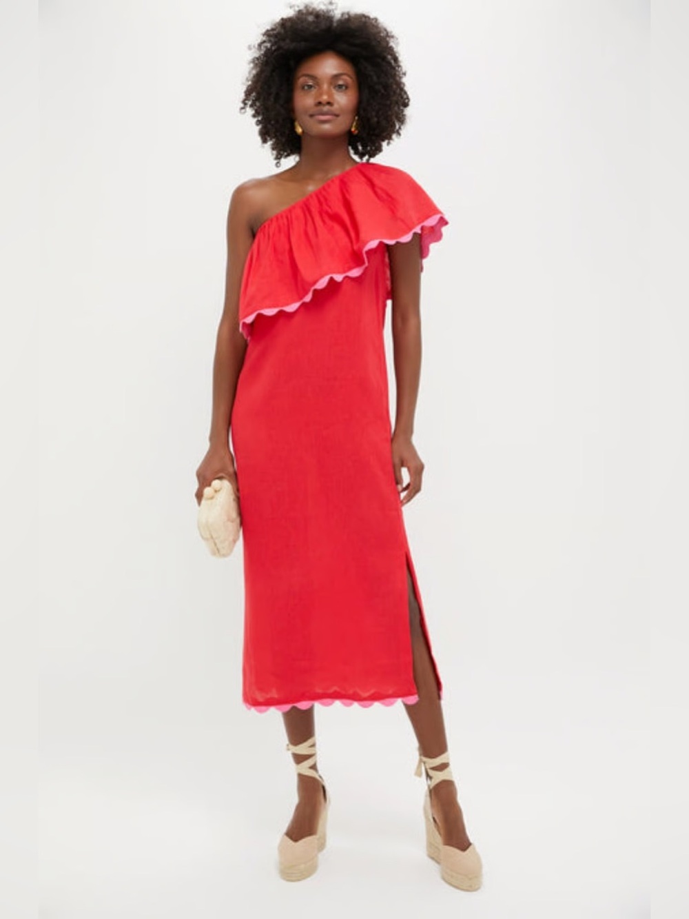 TUCKERNUCK Hibiscus Red Linen Amalfi Dress Size XXL NWT Retail $198